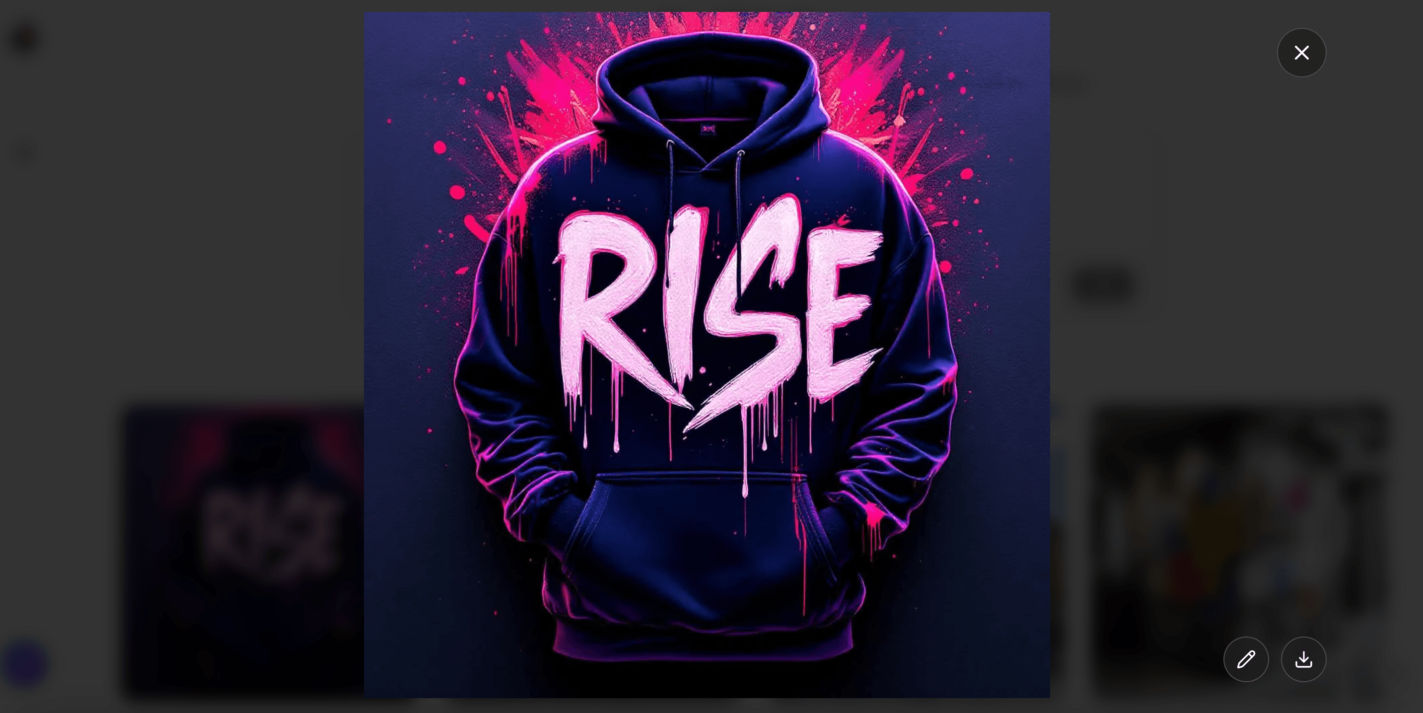 Graffiti hoodie design created with GraffitiVibe generator