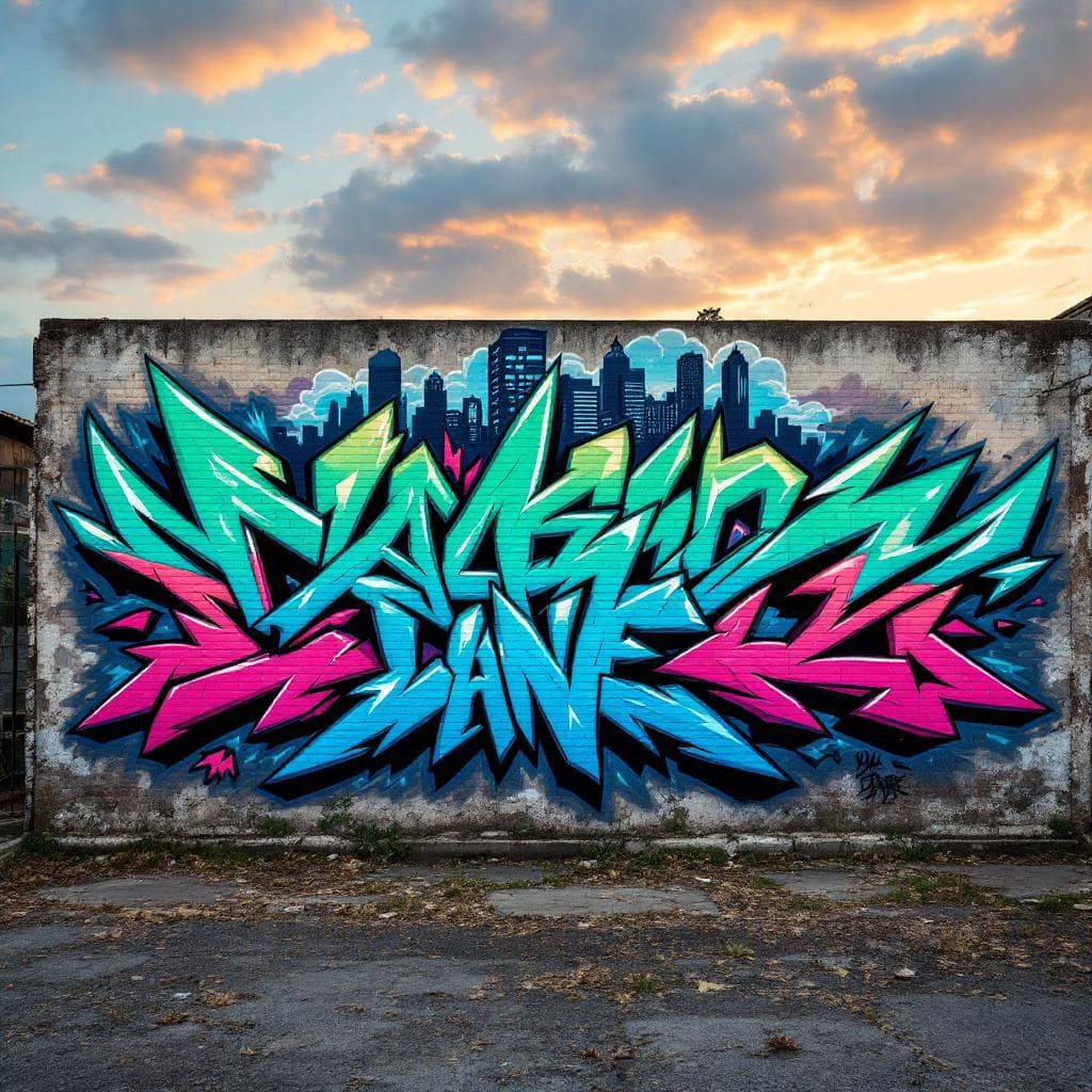 A Lagos cityscape with buildings and cloud elements