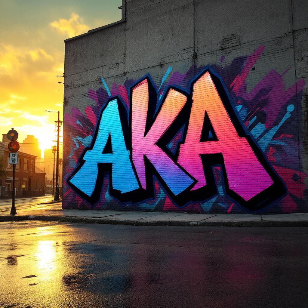 3d-style graffiti: AKA