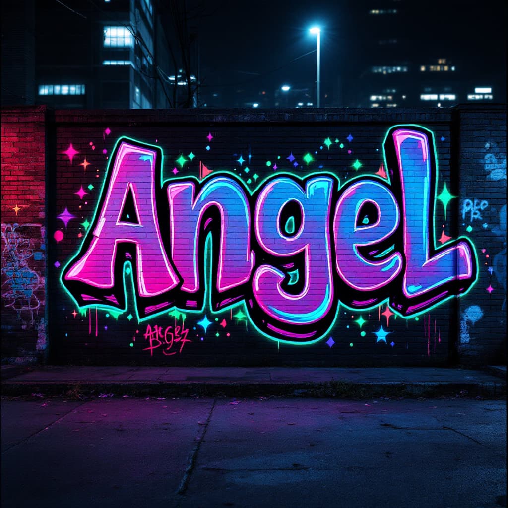 bubble graffiti: Angel