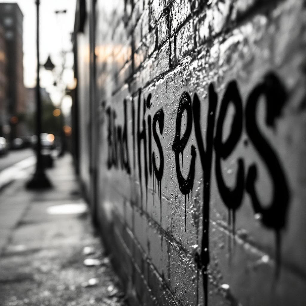 Blind his eyes directly,