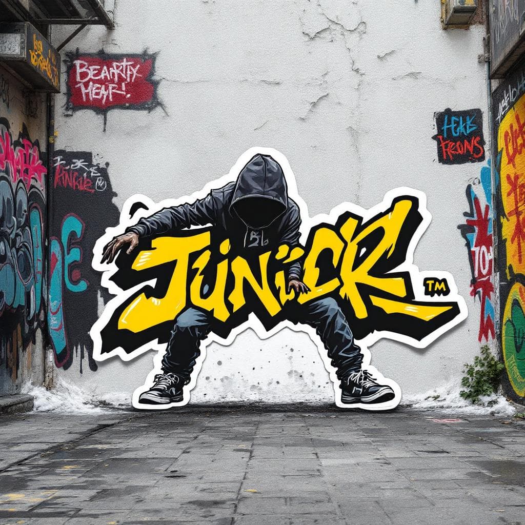 3d-style graffiti: Breakdance Bboy junior