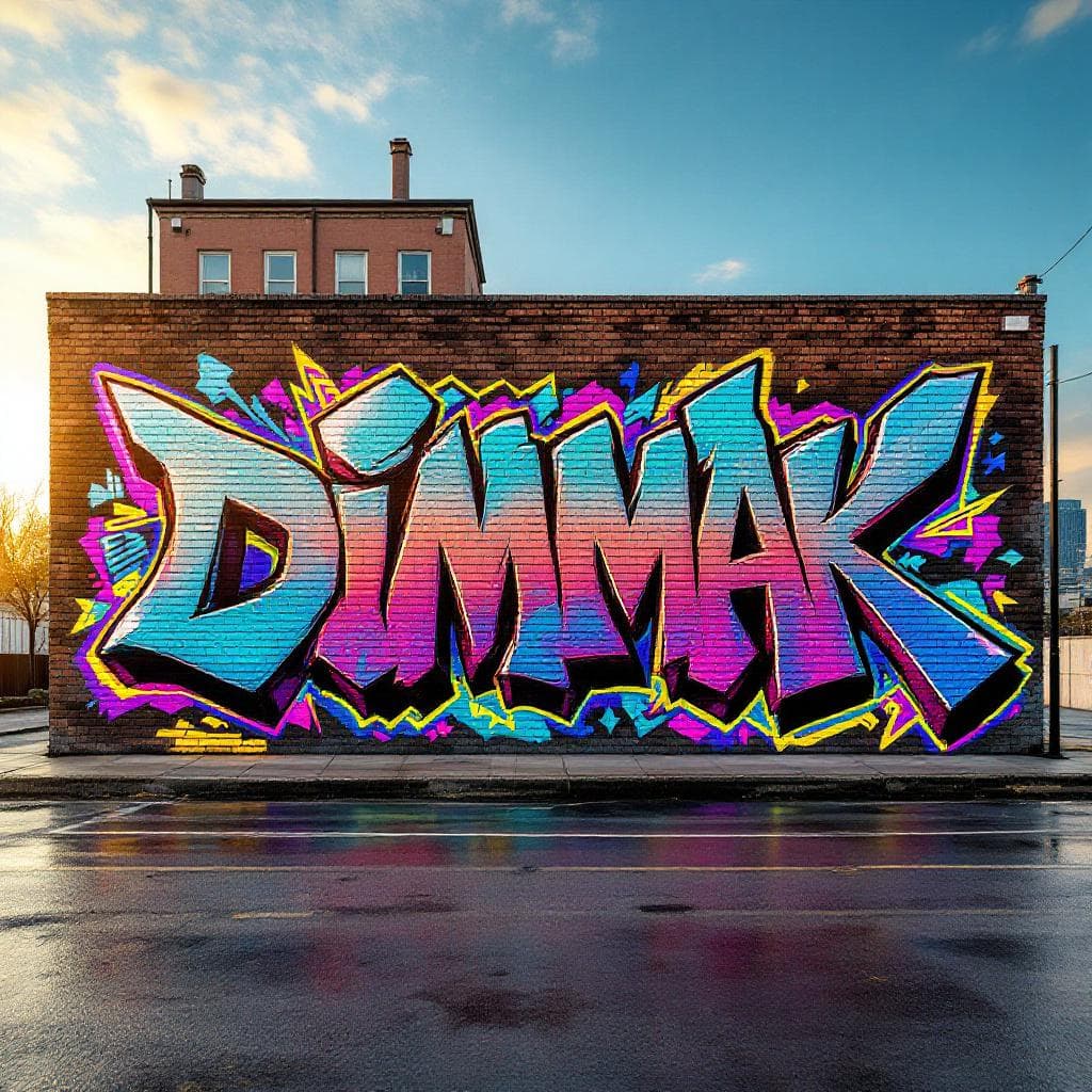wildstyle art: DIMMAK. Explore this stunning wildstyle creation that brings "DIMMAK" to life.