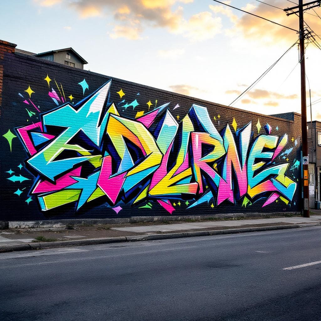 wildstyle graffiti: Edurne