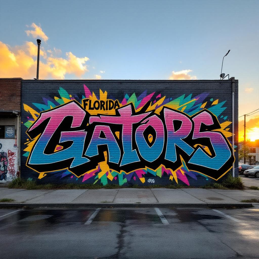 wildstyle art: FLORIDA GATORS. Discover the artistic vision behind "FLORIDA GATORS" in this wildstyle masterpiece.