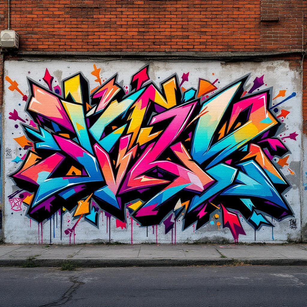 wildstyle graffiti: Genera con distintas tipografĂa las palabras