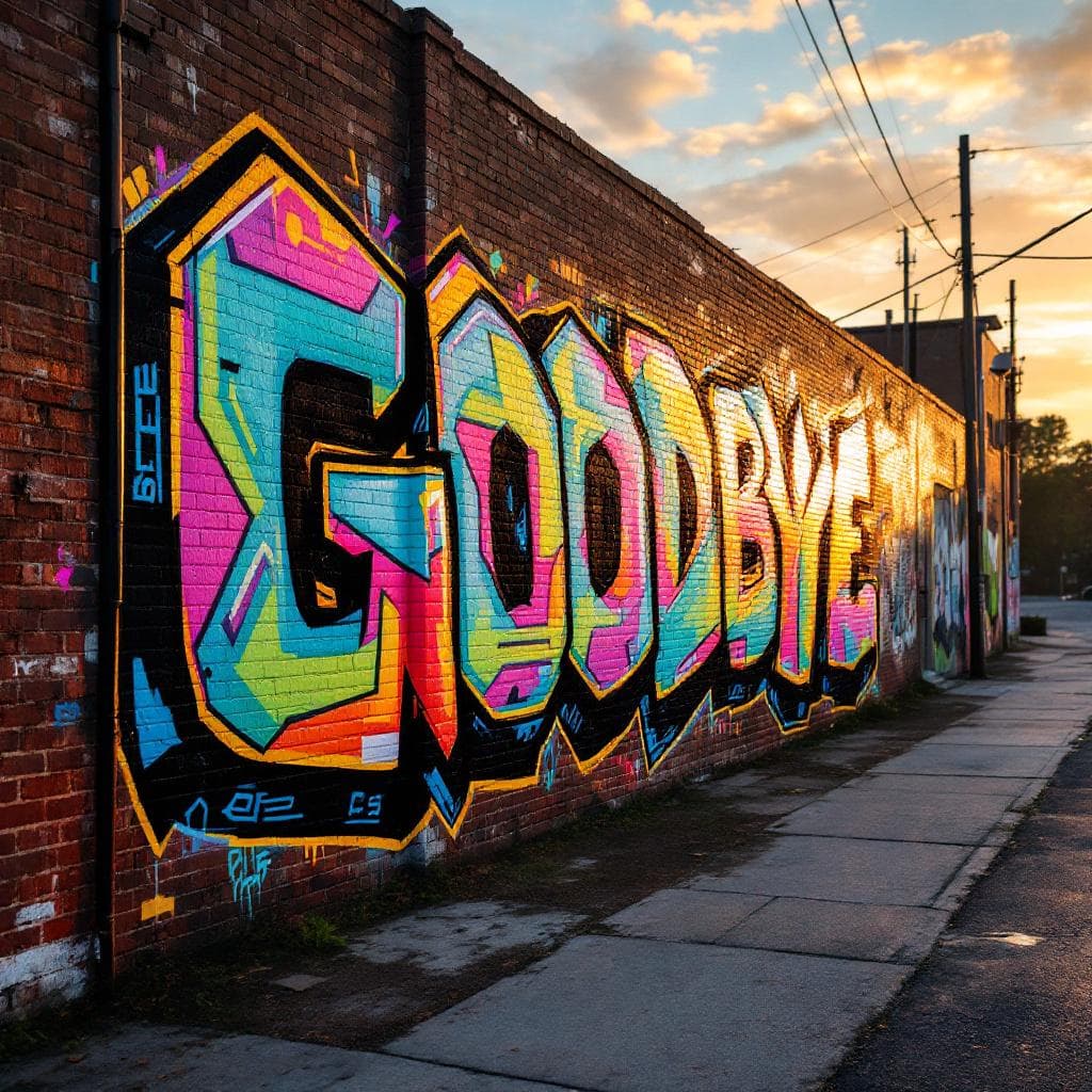 wildstyle art: Goodbye graffiti in Montgomery County. Witness the creative fusion of "Goodbye graffiti in Montgomery County" expressed through wildstyle artistry.