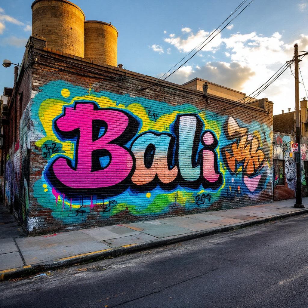 graffiti art with text " Bali "