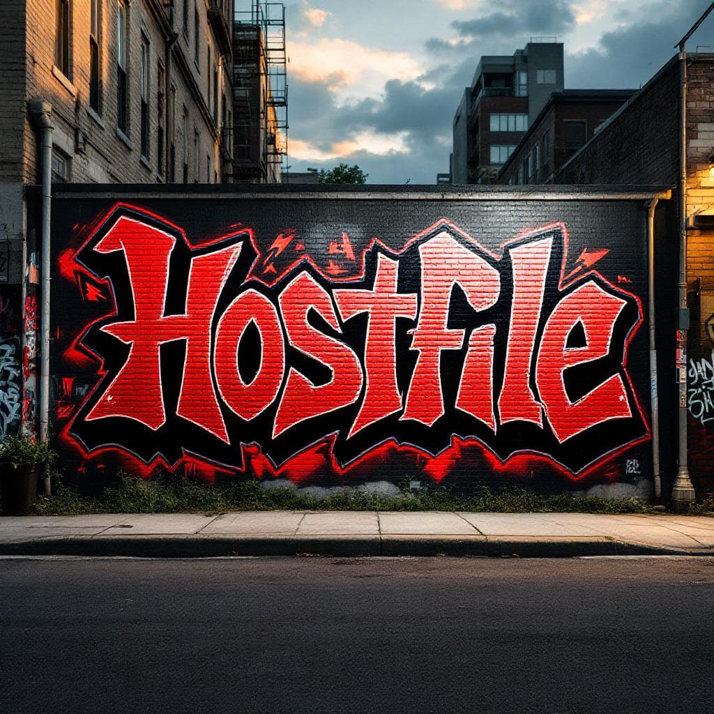 graffiti text "Hostfile"