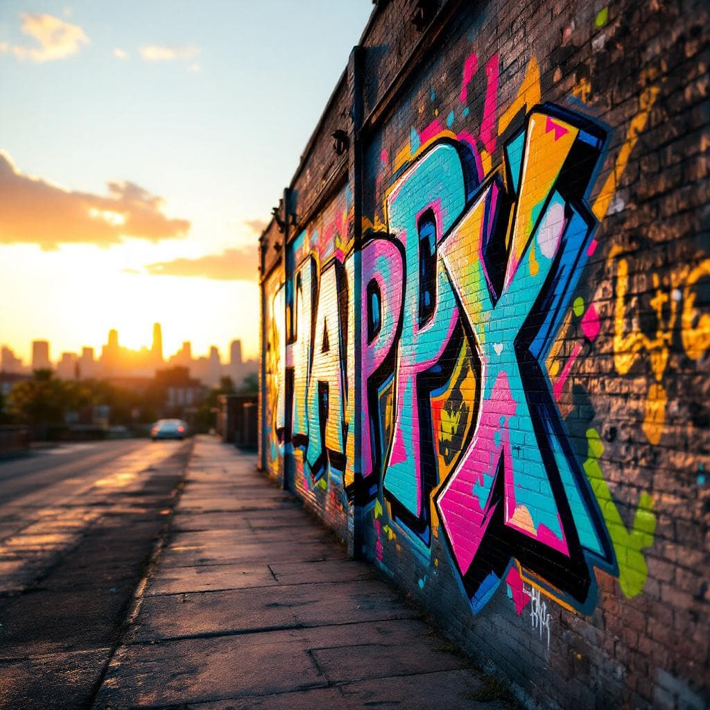 wildstyle art: Happy. Witness the creative fusion of "Happy" expressed through wildstyle artistry.