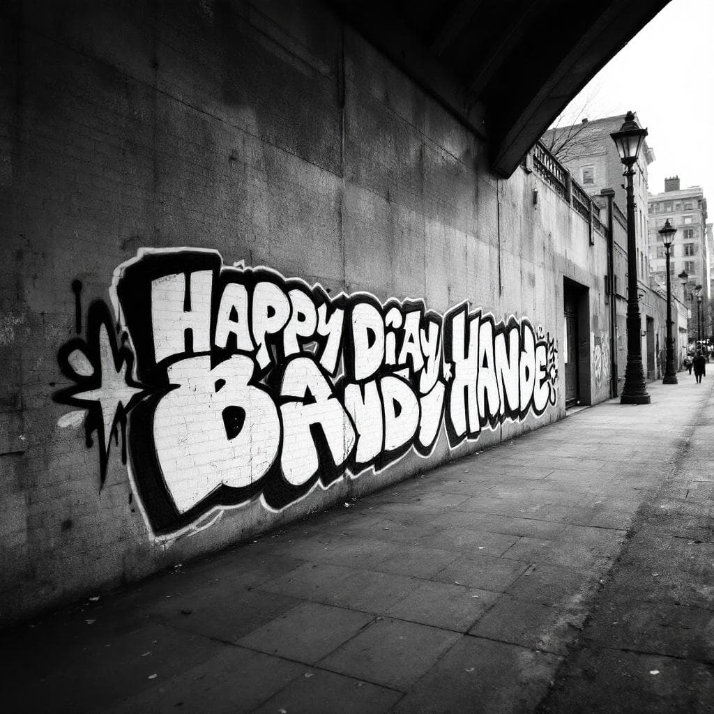 classic graffiti: Happy BDay Hande