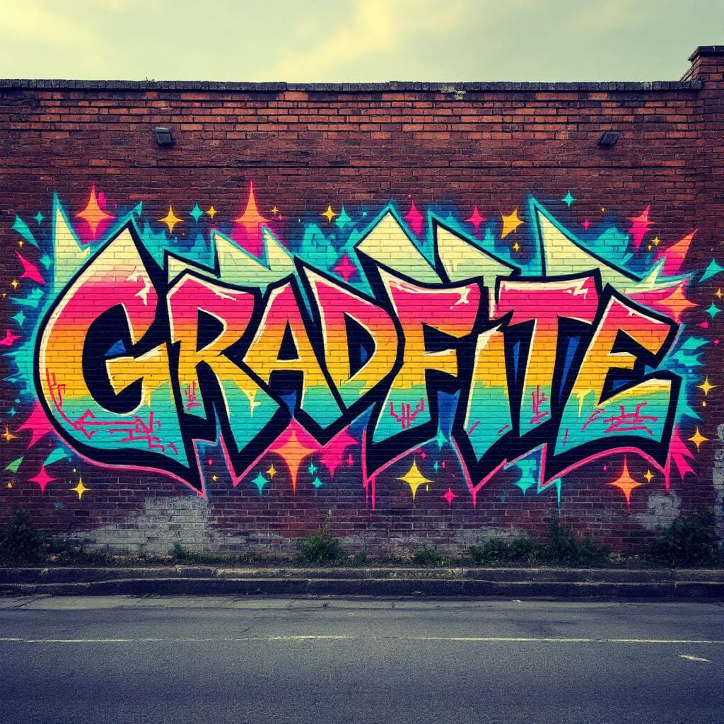 wildstyle art: i want to make my letters vibrant and i want the background to be a brick or concrete wall and i want the font to look impressive but also easy to read. i want there to be the cliche drip and i also want the words to be written like a list. "Goodbye Graffiti in Montgomery County" i want the "Goodbye" written in regular font as well as the "in". This wildstyle graffiti piece represents a unique interpretation of "i want to make my letters vibrant and i want the background to be a brick or concrete wall and i want the font to look impressive but also easy to read. i want there to be the cliche drip and i also want the words to be written like a list. "Goodbye Graffiti in Montgomery County" i want the "Goodbye" written in regular font as well as the "in"".
