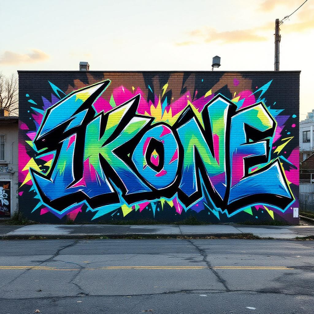 wildstyle art: iKonE. Witness the creative fusion of "iKonE" expressed through wildstyle artistry.