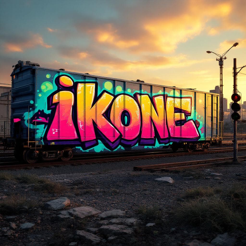 3d-style art: iKOnE . Experience the bold expression of "iKOnE " in this captivating 3d-style design.