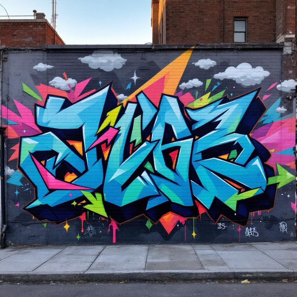 Js Gallery is street style grafitti with vibrant colors.