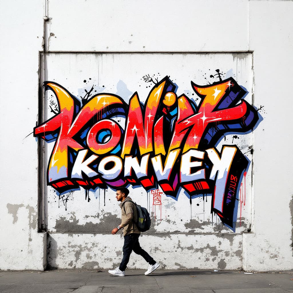 3d-style graffiti: k0nvey