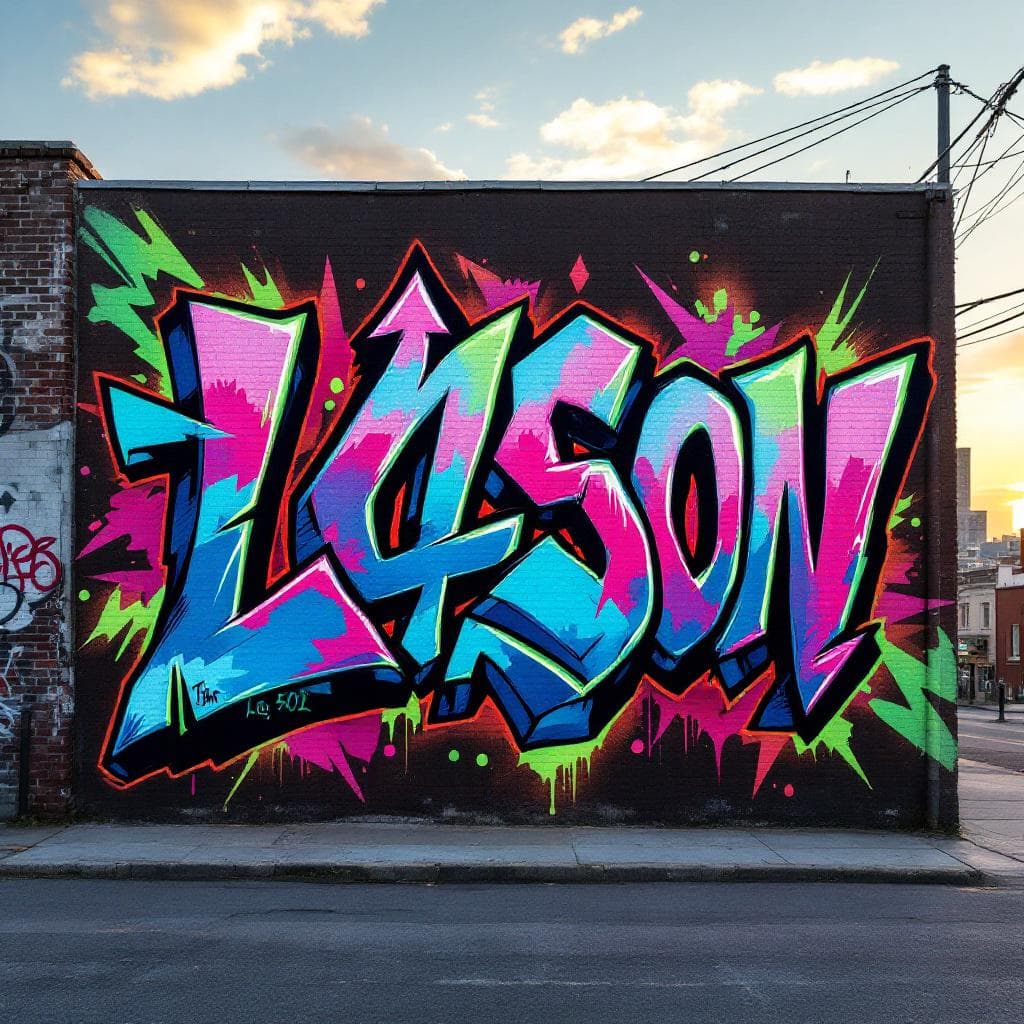 wildstyle art: L@SON. Experience the bold expression of "L@SON" in this captivating wildstyle design.