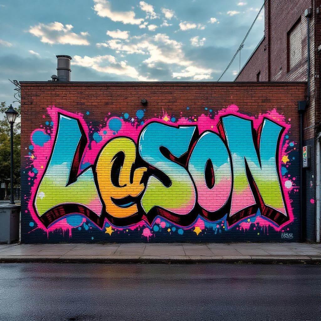 3d-style graffiti: L@SON