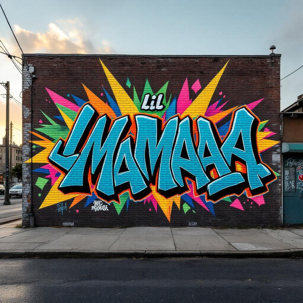 wildstyle art: Lil Mamaaa. Experience the bold expression of "Lil Mamaaa" in this captivating wildstyle design.