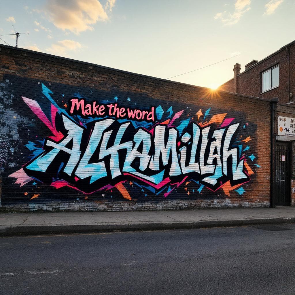 Make the word Alhamdulillah