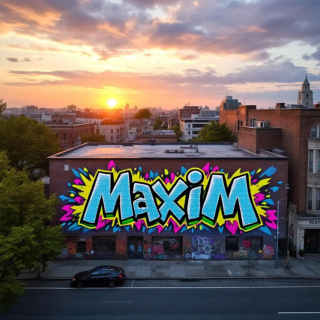 3d-style graffiti: Maxim