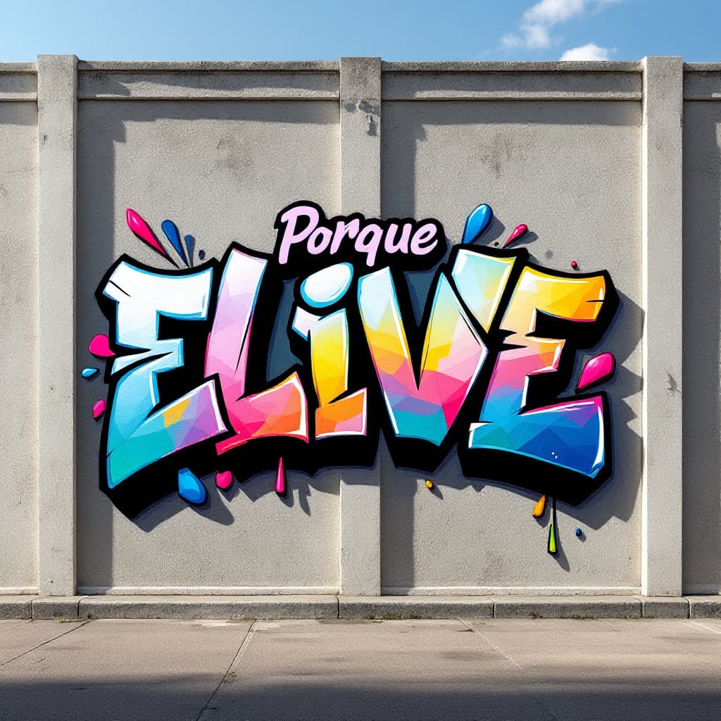 3d-style graffiti: Porque ELE VIVE posso Crê no amanhã