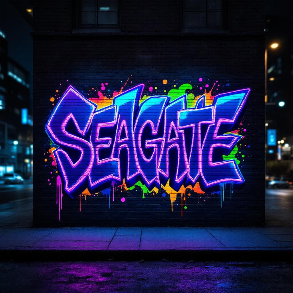 throw-up art: seagate. Explore this stunning throw-up creation that brings "seagate" to life.