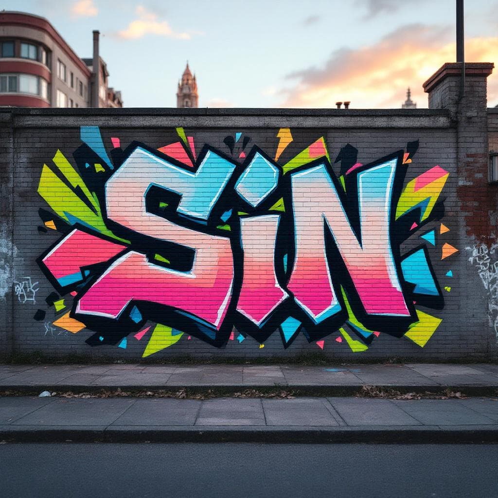 wildstyle graffiti: sin