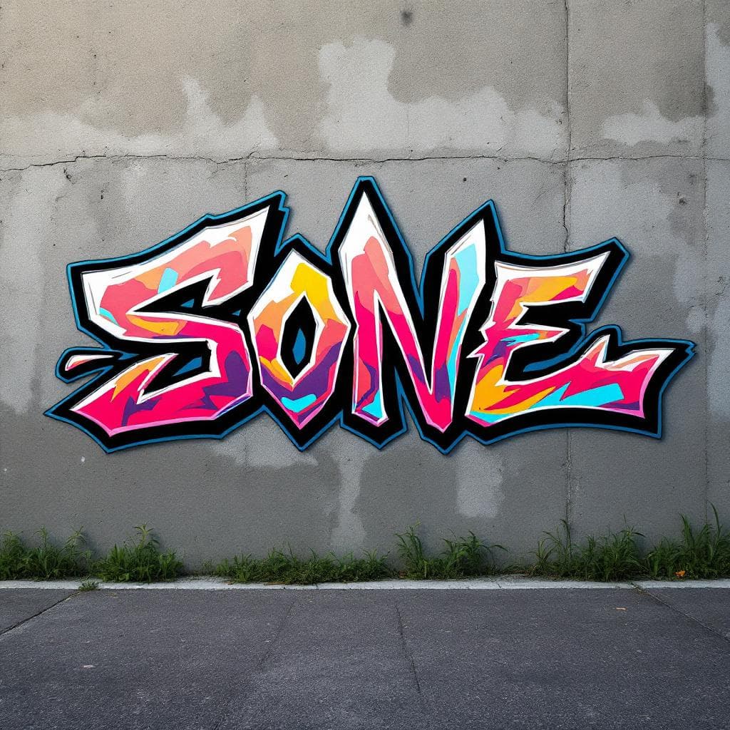 3d-style graffiti: sone