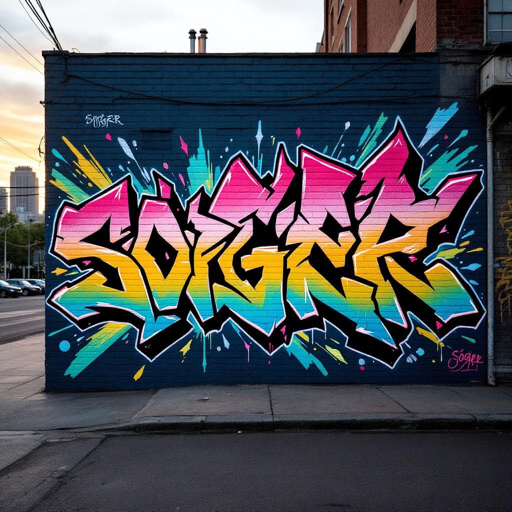 wildstyle art: sorge. Explore this stunning wildstyle creation that brings "sorge" to life.