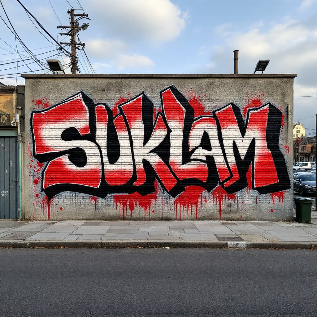 3d-style graffiti: Suklam