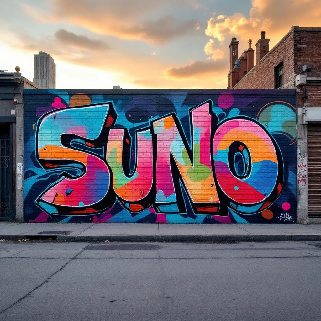 roller art: Suno. This roller graffiti piece represents a unique interpretation of "Suno".
