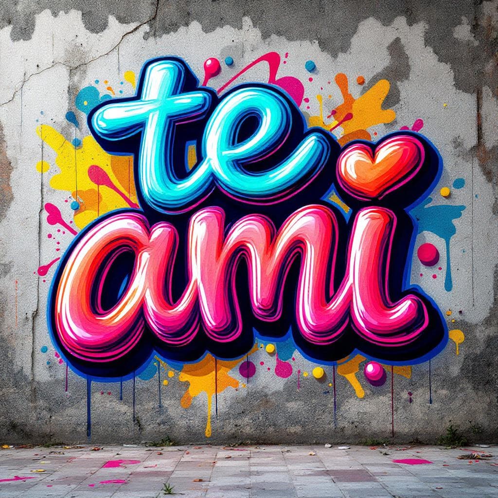 bubble graffiti: te am♡
