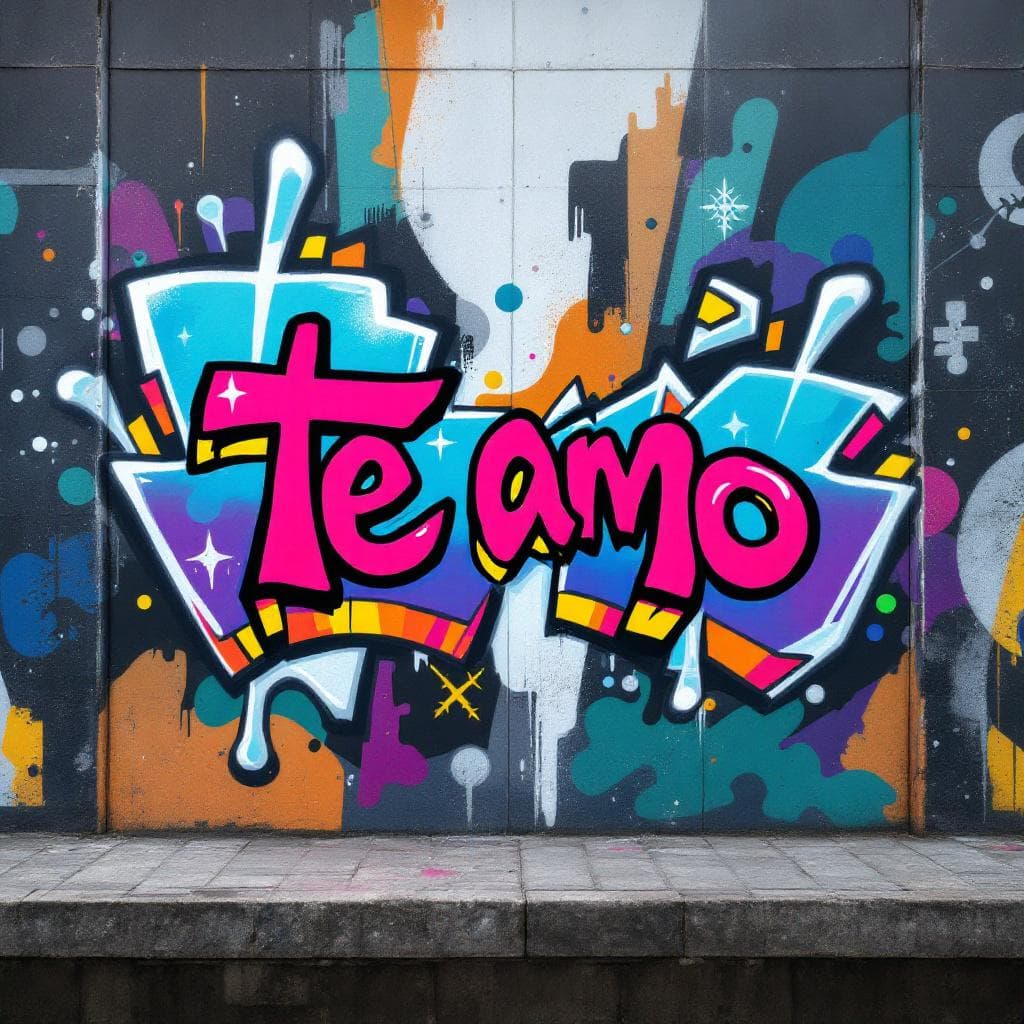 classic graffiti: te amo
