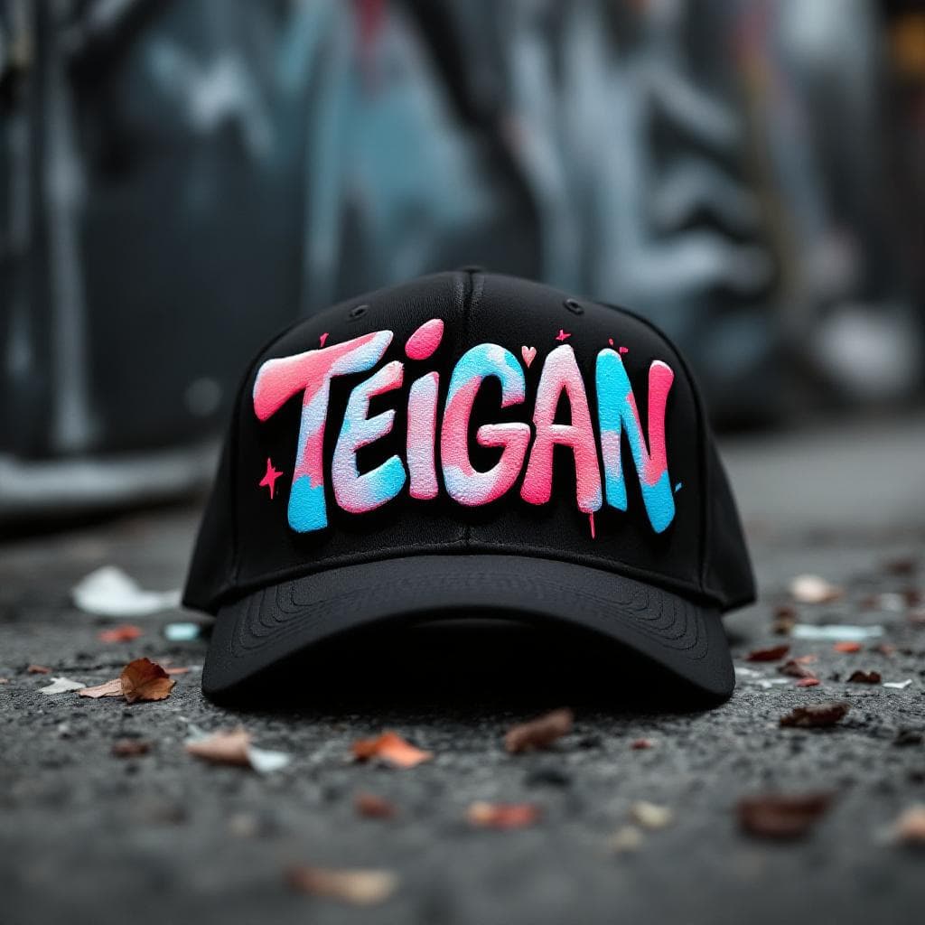 bubble art: Teigan. Explore this stunning bubble creation that brings "Teigan" to life.