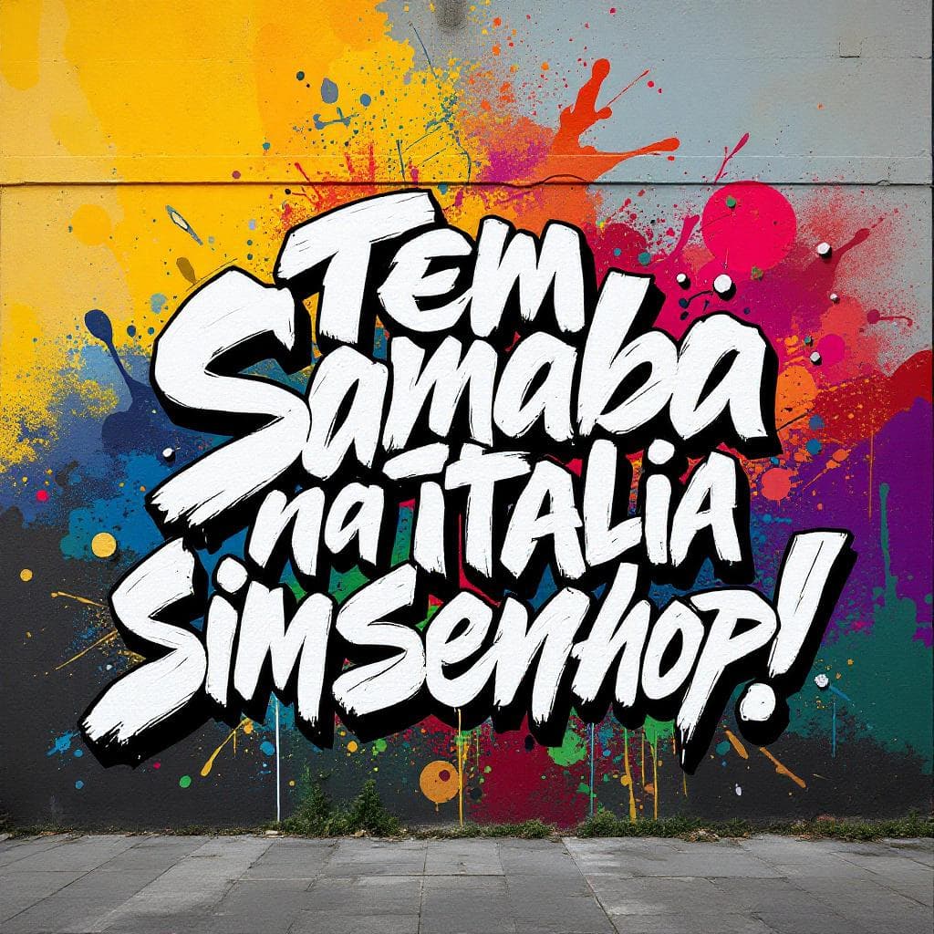 3d-style graffiti: Tem samba na italia sim senhor!