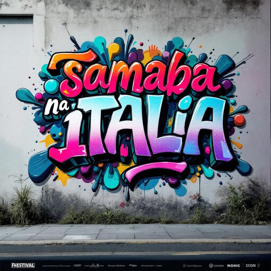 3d-style graffiti: Tem samba na italia Sim Senhor!