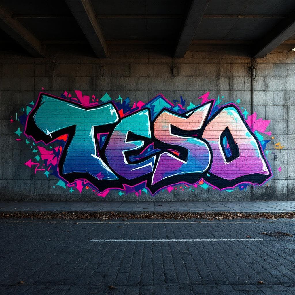 wildstyle art: teso. Explore this stunning wildstyle creation that brings "teso" to life.