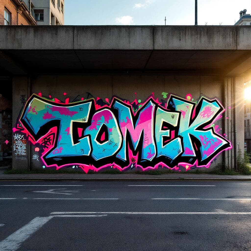 wildstyle graffiti: TOMEK