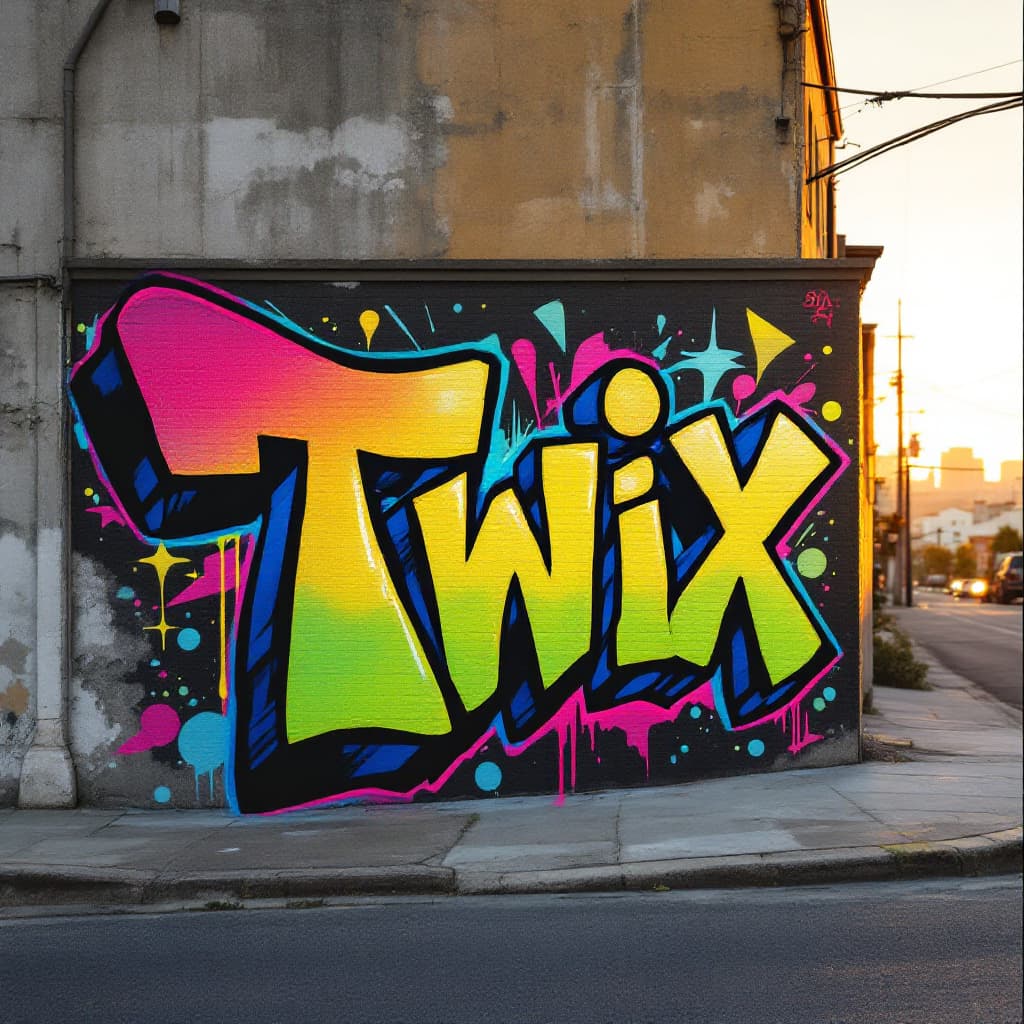 throw-up graffiti: Twix