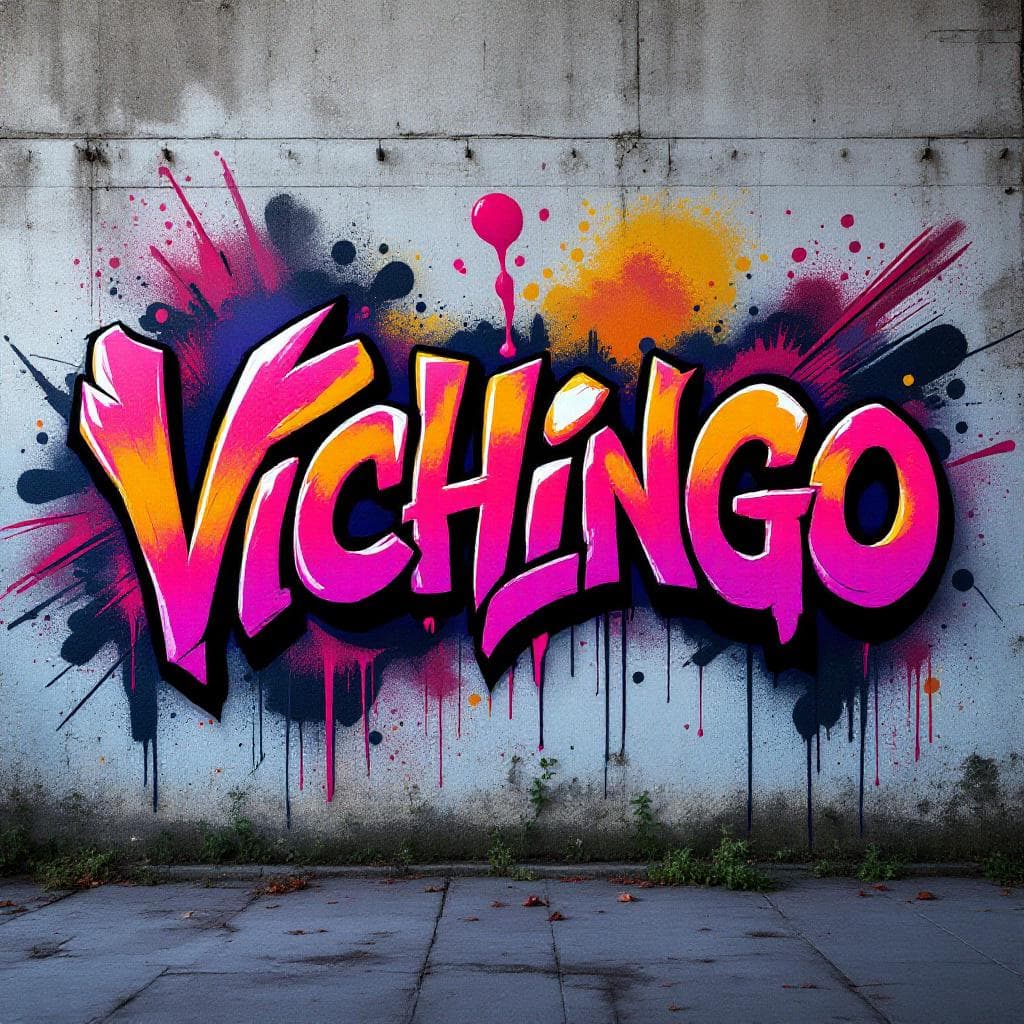 3d-style graffiti: VICHINGO