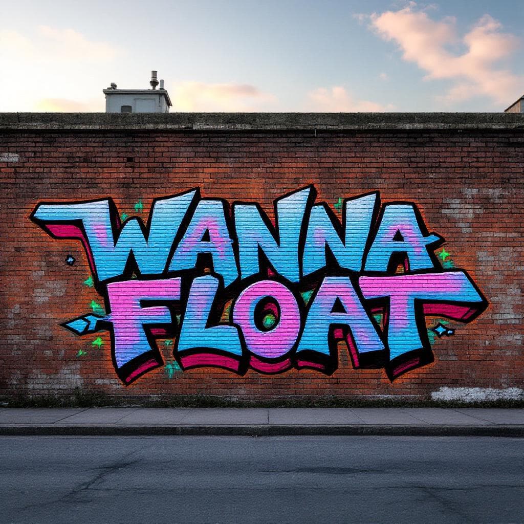wildstyle graffiti: WANNA FLOAT
